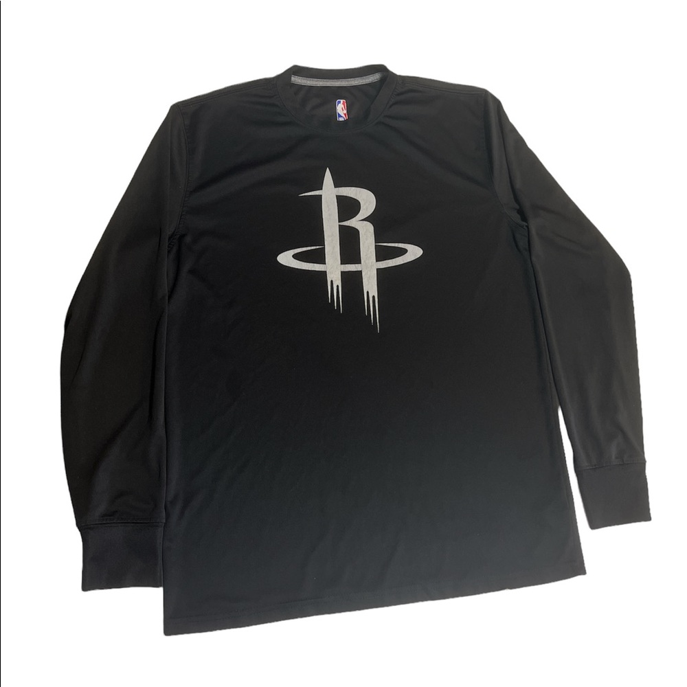 NBA Houston Rockets Logo Black Long Sleeve Shirt